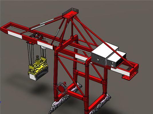7 KW-60 KW Electric STS Gantry Crane Container Bridge Crane with Remote Control
